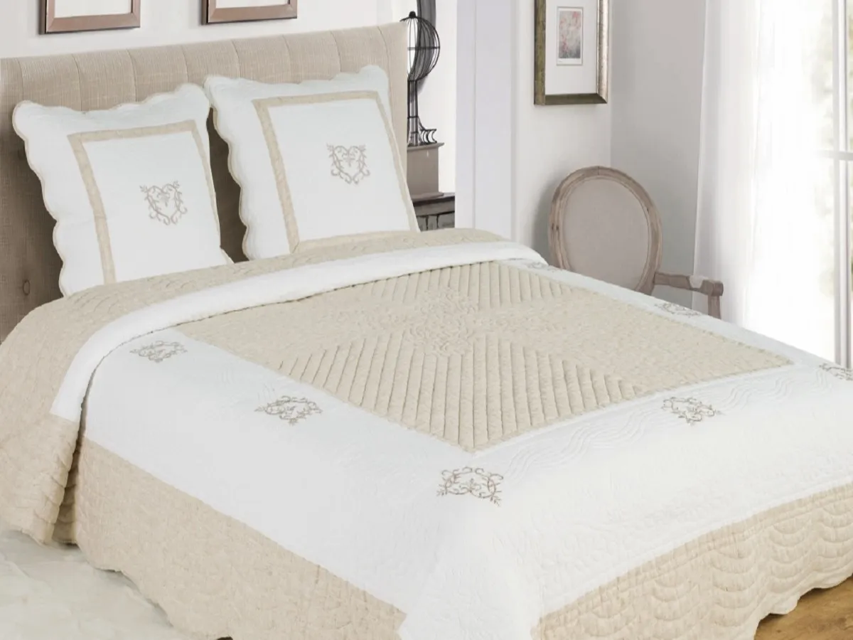 Boutis Peaceland grande dimension couleur lin